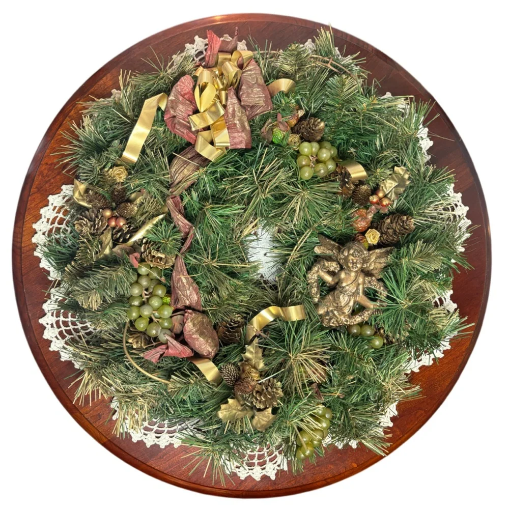 Victorian Angel Wreath Wall Door Table Centerpiece Holiday Décor Christmas
